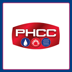 Phcc logo - MET Plumbing is a member of the Plumbing-Heating-Cooling Contractors Association